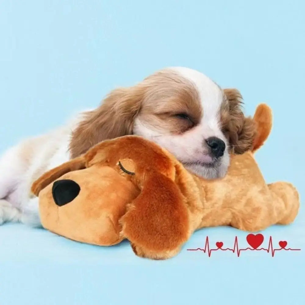 Calming Heartbeat Plush Dog Toy - Anxiety Relief & Behavioral Training for Your Furry Friend